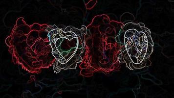 3D Rendering Romantic Heart Background photo