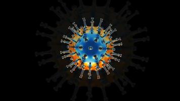 representación 3d corona virus covid-19 pandemia foto