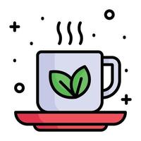 icono de diseño de vector de té de hierbas aislado sobre fondo blanco