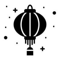 Modern and trendy vector design of chinese lantern