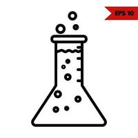 Illustration of laboratory line icon vector