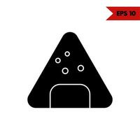 Illustration of onigiri glyph icon vector