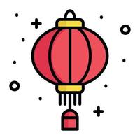 Modern and trendy vector design of chinese lantern