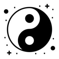 Chinese yin yang vector design in trendy style