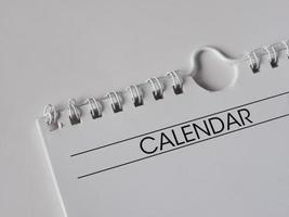 página de calendario en blanco foto