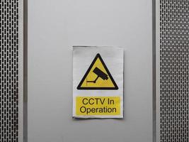 CCTV in operation sign photo