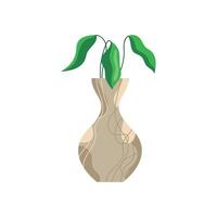 houseplant in white vase vector