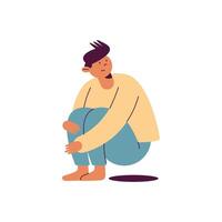 man with stress mood vector