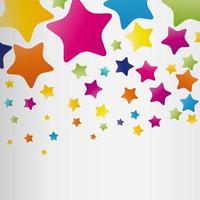 Stars background, abstract vector design pattern, colorful elements on a white background.