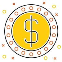 Dollar icon, suitable for a wide range of digital creative projects. vector