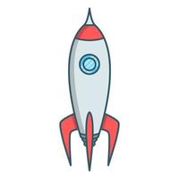 icono de nave espacial, adecuado para una amplia gama de proyectos creativos digitales. vector