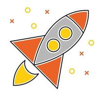 Spaceship icon, suitable for a wide range of digital creative projects. vector