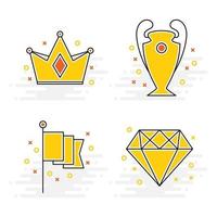 Awards icons, suitable for a wide range of digital creative projects. vector