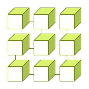 blockchain icon, suitable for a wide range of digital creative projects. vector