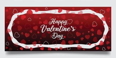 Valentine's day web banner vector