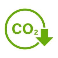 reducing CO2 emissions icon vector stop climate change sign for graphic design, logo, website, social media, mobile app, ui illustration