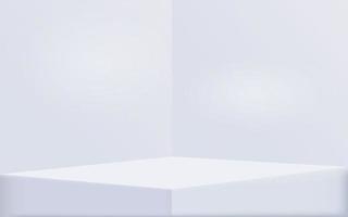 Empty gray studio table room and light backgound. 3d product display vector