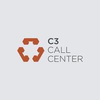 Initial letter C  phone handles shape in red vector