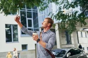 Man taking a selfie photo