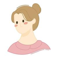 Cute Woman Character vector