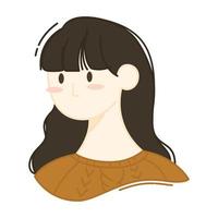 Cute Woman Character vector