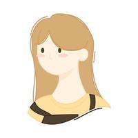 Cute Woman Character vector