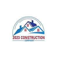 logotipo de construcción de bienes raíces vector