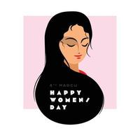 8 de marzo concepto de ilustración vectorial del día internacional de la mujer. ilustración de mujeres felices vector