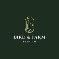 bird farm logo, vector illustration