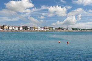 Beach and Village in Seaside Re3sort of of Caorle,adriatic Sea,Italy photo