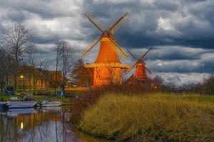 Windmills of Greetsiel,East Frisia,North Sea,Germany photo