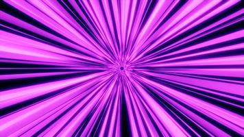 abstrakter leuchtender lila futuristischer energetischer schneller tunnel aus linien und bändern magischer energie im raum. abstrakter Hintergrund. Video in hoher Qualität 4k, Motion Design