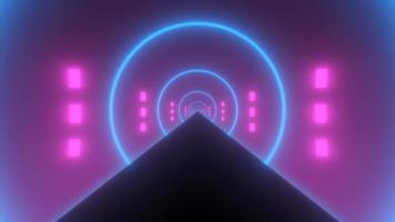 abstrato brilhante néon retrô túnel redondo brilhante brilhante multicolorido bonito. fundo abstrato. vídeo em 4k de alta qualidade, design de movimento
