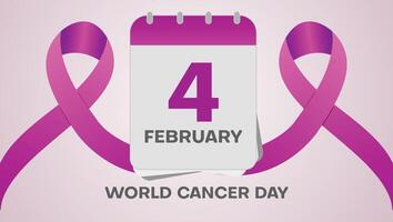 World Cancer Day Template Poster vector