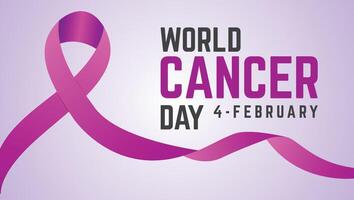 World Cancer Day Template Design vector