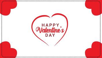 Happy Valentine Day with Heart Template vector