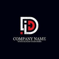 Initial Letter DI logo design vector, best for business logo brand vector