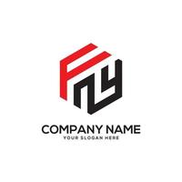 Monogram FY initial letter Logo Inspiration, F and Y combination logo vector with hexagonal idea