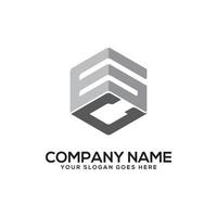 GC initial letter Logo Inspiration, G and C combination logo vector with hexagonal idea