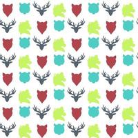 Wildlife seamless pattern vector