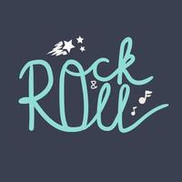 Rock and Roll Lettering vector