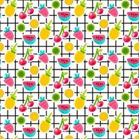 Fruits patches seamless vector pattern