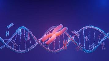 DNA spiral structure. DNA Helix complementary strand of  Sequences genetic code or genome. Gene expression. nucleotide database. The Central Dogma process of transcription and translation. 3D Render. photo