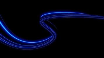 3d Neon light effect glowing trails. Colorful Light motion speed background. Motion blur long time effect. Technology 5g design concept. Laser beam sparkling on dark scene. Fast moving to futuristic. photo