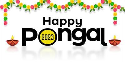 feliz concepto pongal. feliz ilustración del festival de la cosecha navideña de pongal, se puede usar para anuncios, ofertas, pancartas, diseños de carteles vector