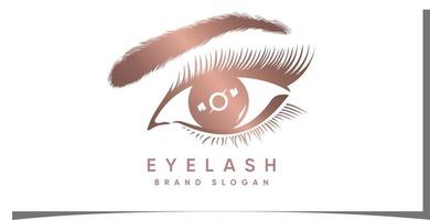 eyelash extention beauty logo with creative modern syle Premium Vector