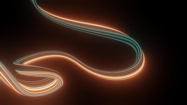3d render motion line of speed and power or light trails. High-speed light with curve movement beam. 5G Technology fast and futuristic background. Abstract motion blur. photo