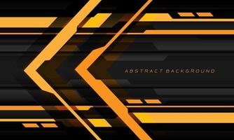 Abstract yellow cyber arrow direction geometric design modern futuristic technology background vector