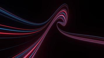 3d render motion line of speed and power or light trails. High-speed light with curve movement beam. 5G Technology fast and futuristic background. Abstract motion blur. photo