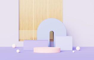3d render abstract display podium platform for  product presentation and advertising. Minimal scene backdrop with clean design. Vacant pedestal for mock up. Empty stage with pastel color for cosmetic. photo